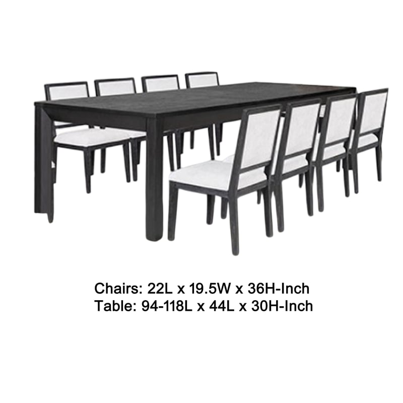 Pemberly Row 9Pc Extendable Dining Table Set with 24