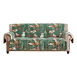 Pemberly Row Reversible Sofa Slipcover in Green and Red Festive Theme Polyester