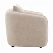 Pemberly Row Accent Armchair in Beige Chenille with 1 Plush Back Pillow