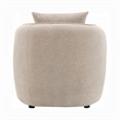 Pemberly Row Accent Armchair in Beige Chenille with 1 Plush Back Pillow