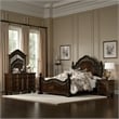 Pemberly Row 4 Piece California King Bedroom Set in Cherry Brown Wood Veneer
