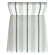 Pemberly Row Counter Stool Chair in Blue and White Stripe with Brown Wood Legs