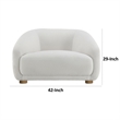 Pemberly Row Accent Sofa Chair with Round Back and Sloped Arms in White Boucle