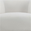 Pemberly Row Accent Sofa Chair with Round Back and Sloped Arms in White Boucle