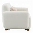Pemberly Row Sofa Chair with Accent Pillow and Box Style Seat in Beige Boucle