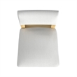 Pemberly Row Counter Stool Chair in White Woven Fabric with Brown Hardwood Legs