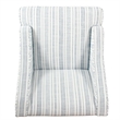 Pemberly Row Accent Chair in Blue and White Farmhouse Stripe Print Polyester
