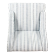Pemberly Row Accent Chair in Blue and White Farmhouse Stripe Print Polyester