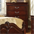 Pemberly Row Traditional Style Wooden Bedroom Chest in Cherry Brown Finish