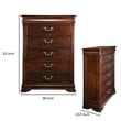 Pemberly Row Traditional Style Wooden Bedroom Chest in Cherry Brown Finish
