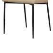Pemberly Row Dining Chair 2Pc in Sand Brown Faux Leather with Black Metal Legs