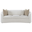 Pemberly Row 2 Piece Sofa and Loveseat Set with 6 Accent Pillows in White Boucle