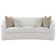 Pemberly Row 2 Piece Sofa and Loveseat Set with 6 Accent Pillows in White Boucle
