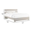 Pemberly Row King Platform Bed with Panel Headboard in Low Profile White Wood