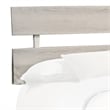Pemberly Row Queen Platform Bed with Panel Headboard in Low Profile White Wood