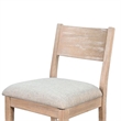Pemberly Row Counter Height Chair Set of 2 w/ Gray Cushion in Natural Brown Wood