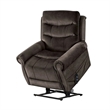 Pemberly Row Power Lift Chair w/ Heat & Massage in Dark Gray Fabric w/ USB Port