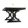 Pemberly Row 7 Pc Rectangular Dining Table Set with 6 Wingback Chairs in Black