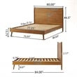 Pemberly Row King Size Bed with Slat Panel Headboard in Natural Acacia Wood