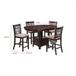 Pemberly Row 5 Piece Counter Height Dining Set with Expandable Leaf in Brown