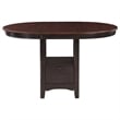 Pemberly Row 5 Piece Counter Height Dining Set with Expandable Leaf in Brown