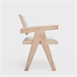 Pemberly Row Dining Armchair Set of 2 in Gray Fabric with Driftwood Brown Wood