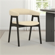Pemberly Row Dining Chair Set of 2 with Curved Back in Gray and Vintage Black