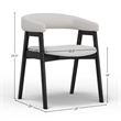 Pemberly Row Dining Chair Set of 2 with Curved Back in Gray and Vintage Black