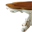 Pemberly Row Carved Wood Dining Table with Pedestal Feet in Pearl & Cherry Oak