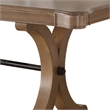 Pemberly Row Extendable Dining Table with Trestle Base and 18 Inch Leaf in Brown