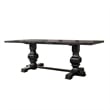 Pemberly Row Rectangular Dining Table with Double Pedestal in Vintage Black