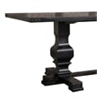 Pemberly Row Rectangular Dining Table with Double Pedestal in Vintage Black