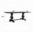 Pemberly Row Rectangular Dining Table with Double Pedestal in Vintage Black