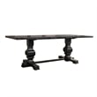 Pemberly Row Rectangular Dining Table with Double Pedestal in Vintage Black