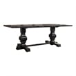 Pemberly Row Rectangular Dining Table with Double Pedestal in Vintage Black