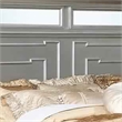 Pemberly Row California King Bed with 3mm Mirror Paneled Headboard in Silver