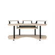 Pemberly Row Computer Desk with Keyboard Tray and 3 Stands in Brown