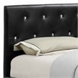 Pemberly Row California King Platform Bed with Button Tufted Headboard in Black