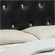 Pemberly Row California King Platform Bed with Button Tufted Headboard in Black