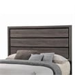 Pemberly Row Eastern King Bed with Plank Headboard and Grain Details in Gray Oak
