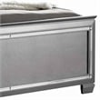 Pemberly Row Queen Bed with LED Trim and Silver Accents in Beige