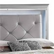 Pemberly Row Queen Bed with LED Trim and Silver Accents in Beige