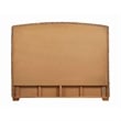 Pemberly Row Hand Woven Banana Leaf Eastern King Bed w/ Chamfered Legs in Brown