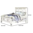 Pemberly Row Panel Design Queen Bed with High Headboard and Molded Trim in White