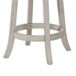 Pemberly Row Curved X Back Swivel Counter Stool w/ Padded Seat in Antique White