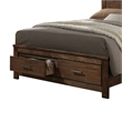 Pemberly Row Eastern King Bed with 2 Open Shelves and 2 Storage Drawers in Brown
