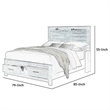Pemberly Row Eastern King Bed with 2 Open Shelves and 2 Storage Drawers in Brown