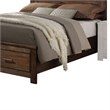 Pemberly Row Eastern King Bed with 2 Open Shelves and 2 Storage Drawers in Brown