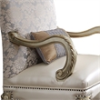 Pemberly Row Accent Chair with Leatherette Seat and Lion Claw Feet in Beige