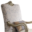 Pemberly Row Accent Chair with Leatherette Seat and Lion Claw Feet in Beige